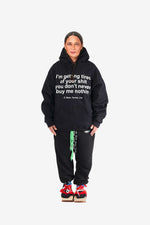 Tyrone Lyric Hoodie - Black