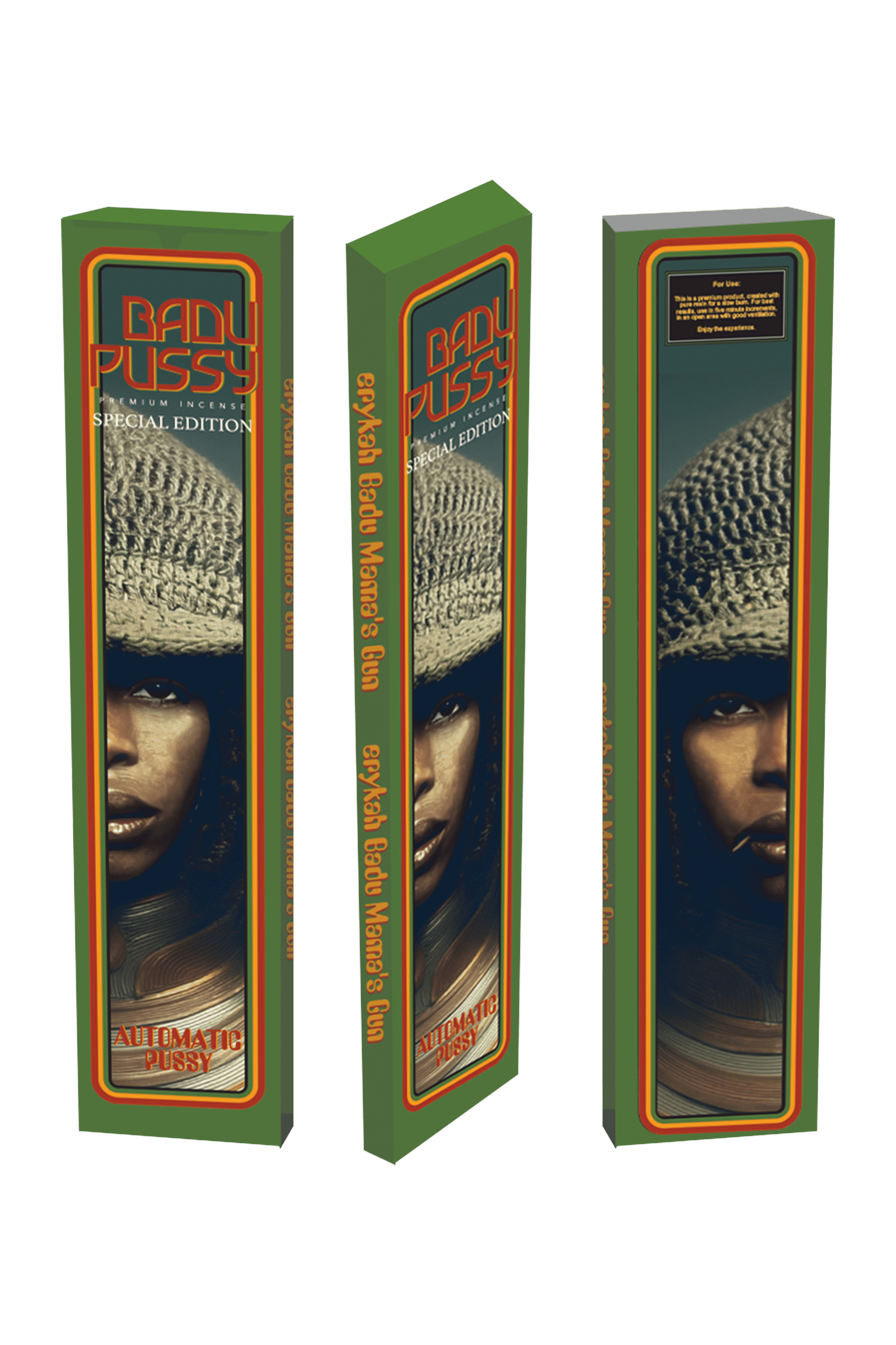 Badu Pussy: Mama's Gun Automatic Pussy Incense — Signed by Erykah