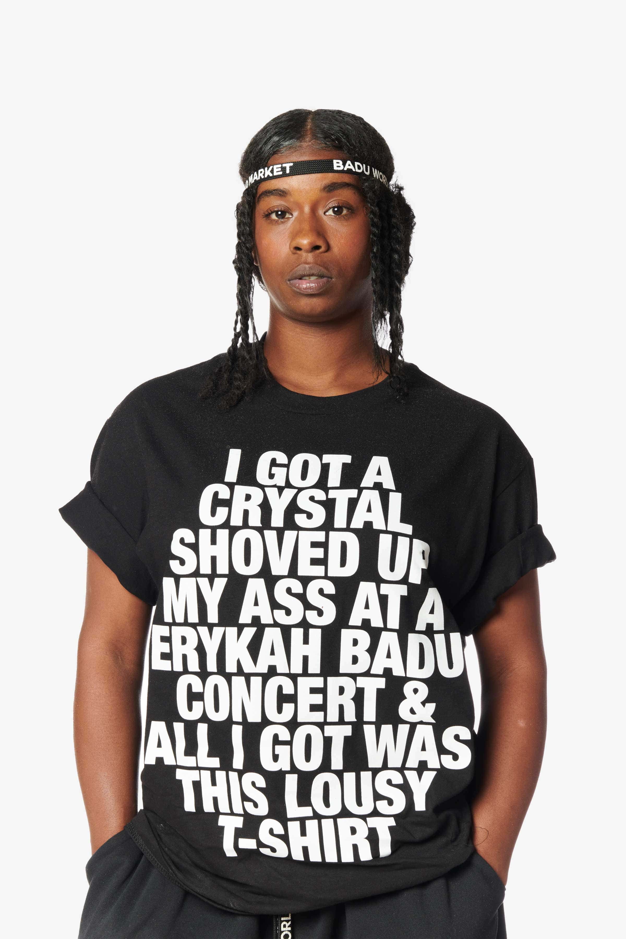 Badu x Market Diggin For Crystals Tee - Black – Badu World Market