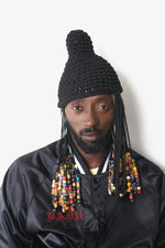 Badora (Badu x Flora) Beanie - Pubic Black
