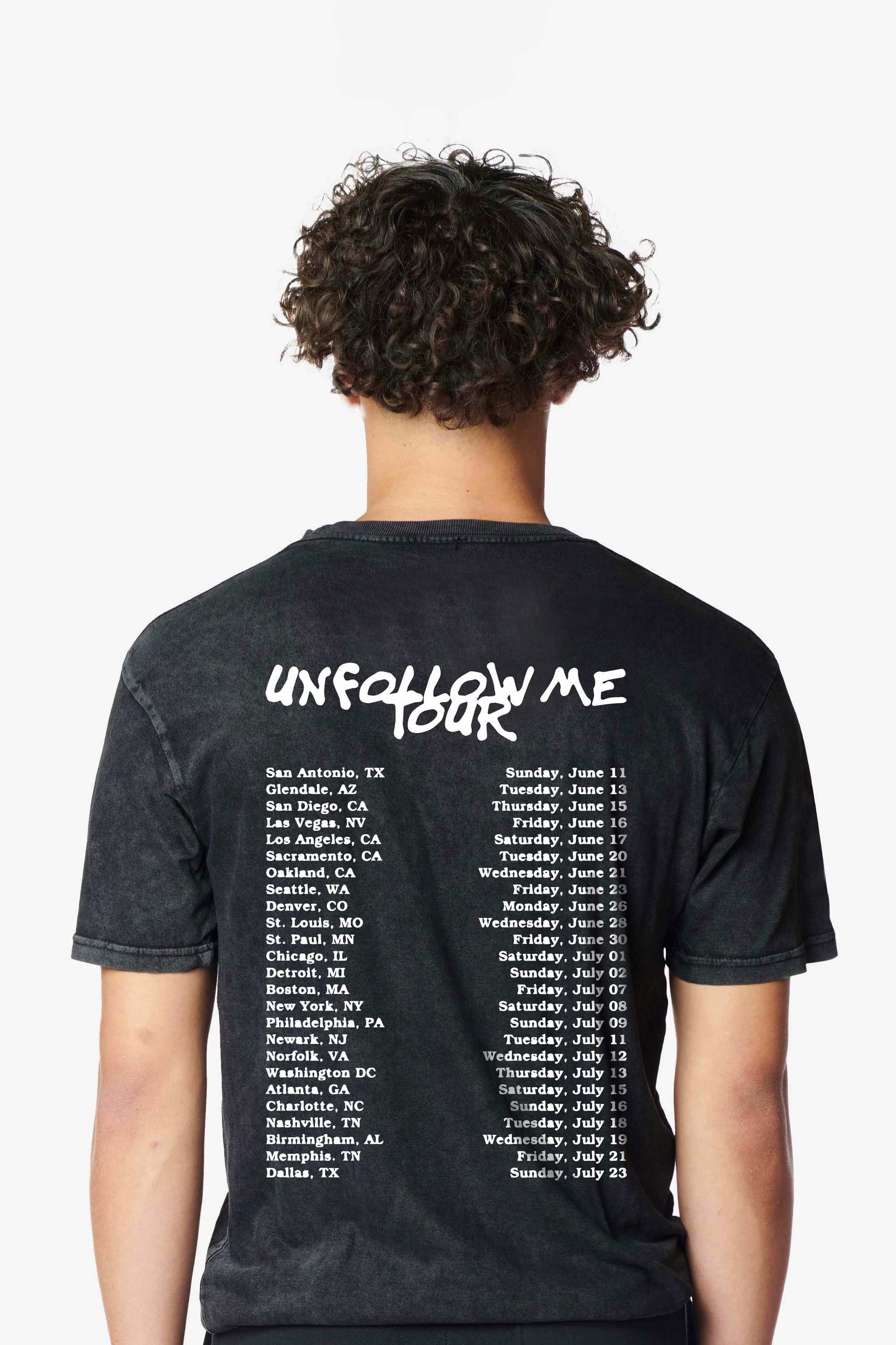 Unfollow Me Tour Tee Black Badu World Market Unfollow me tour tee black badu world market
