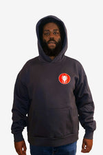 Badu Kanji Photo Hoodie - Dark Grey