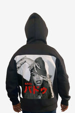 Badu Kanji Photo Hoodie - Dark Grey