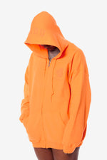 It's Okay Squirrel Zip Up Hoodie - Orange