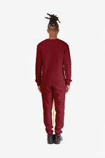 Badu World Market Sweat Suit Set - Blood Burgundy